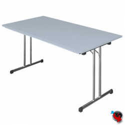 Artikel Nr. 350600 - Klapptisch lichtgrau/alu silber 1400 x 700 mm